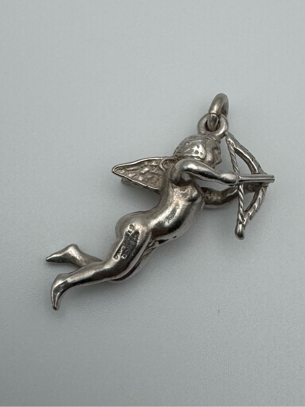 Sterling Silver 925 Cupid Bow and Arrow Charm Pendant